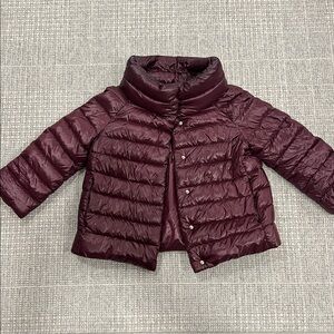 Authentic Herno Burgundy Purple Quilted Insulated Down Feather Sofia Puff Jacket